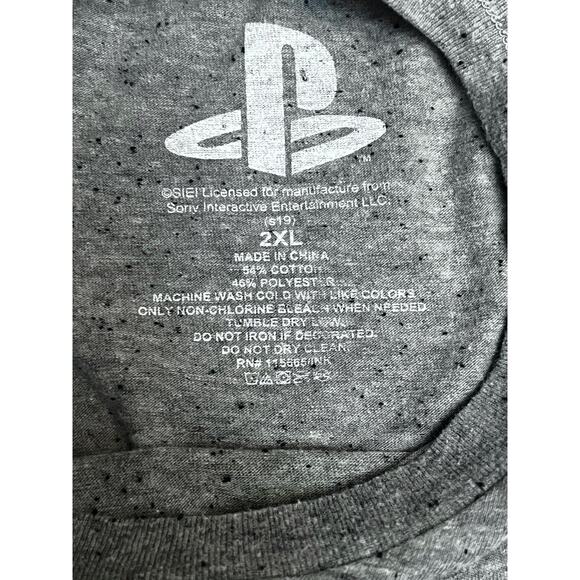 PlayStation Controller Button Symbols Gray T-Shirt Size 2XL - Picture 5 of 8
